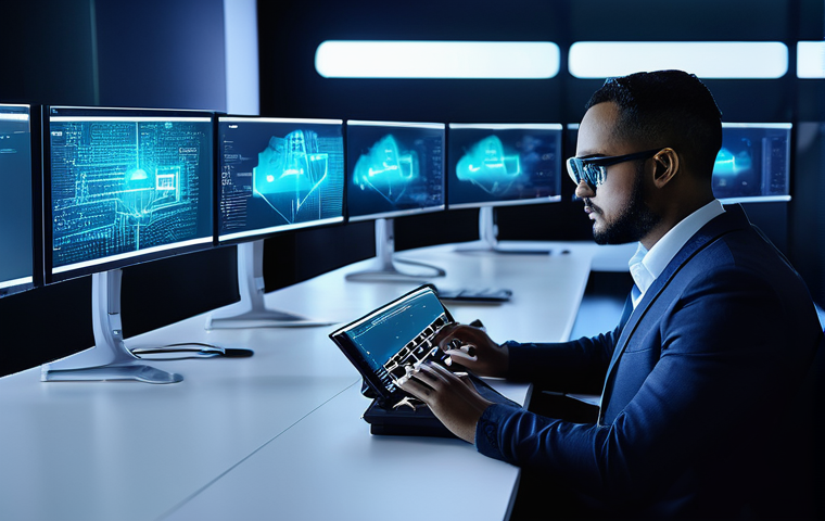 클라우드 보안 전문가로 성장하기 - **Prompt 1: The Vigilant Cloud Guardian Amidst Digital Threats**
    A highly detailed, cinematic wi...